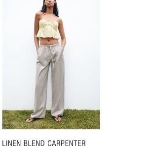Zara linen carpenter pants